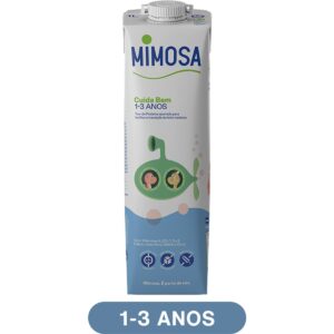 Leite Mimosa infantil meio gordo 1 a 3 anos UHT 1L